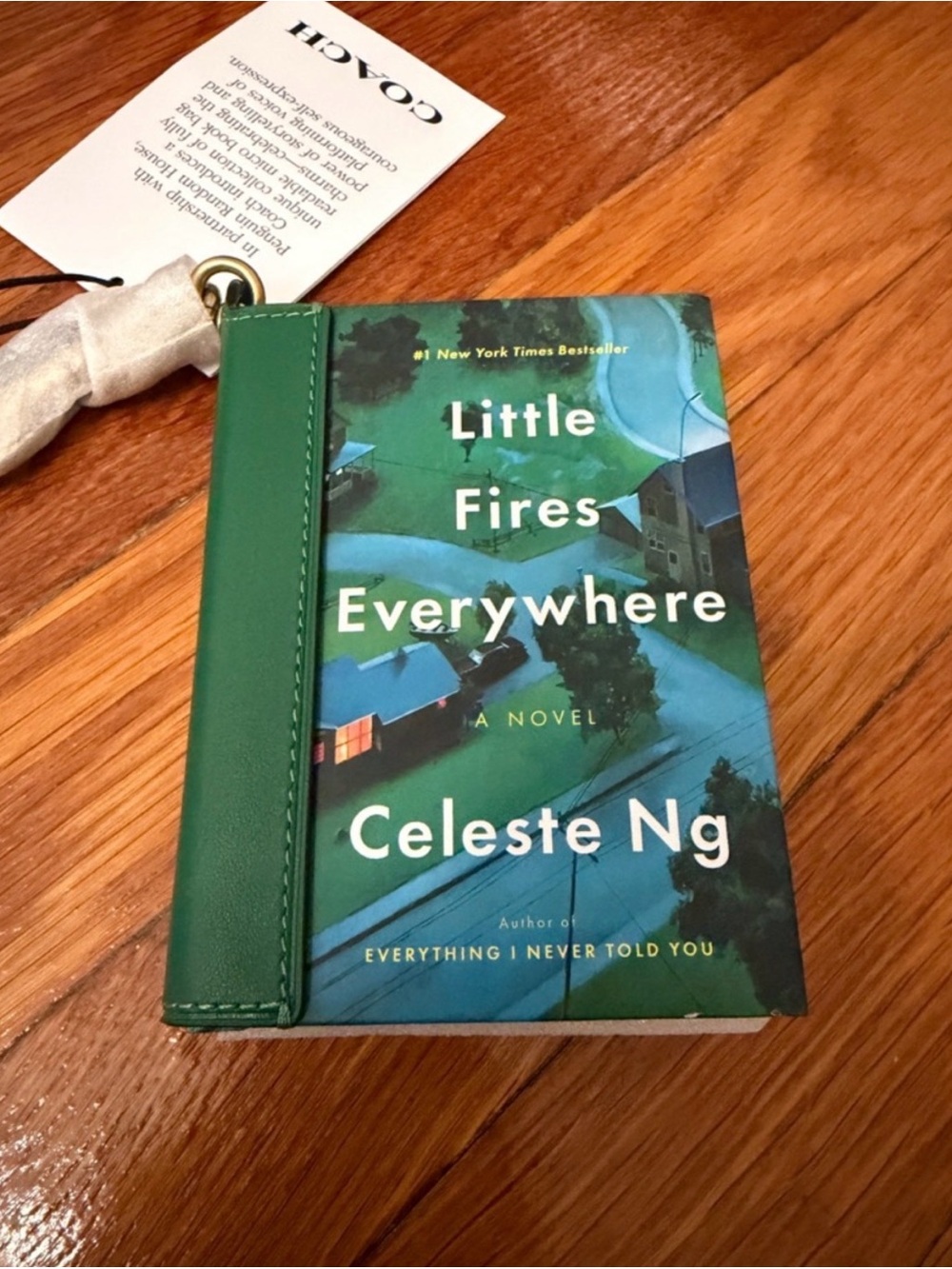 Little Fires Everywhere Celeste Ng Hardcover Book with Green Cover Spine
